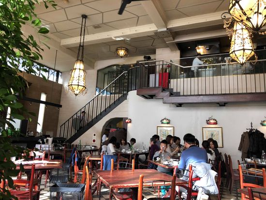 Cafe La Boheme', which is located on a great location with greenery