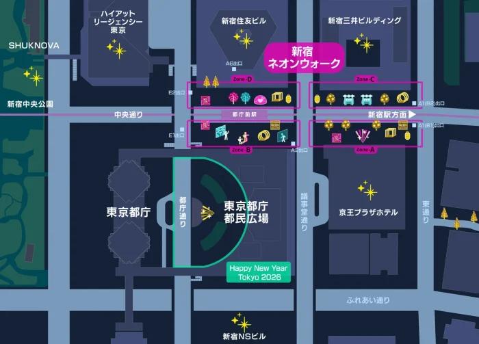 Shinjuku Neon Walk　MAP